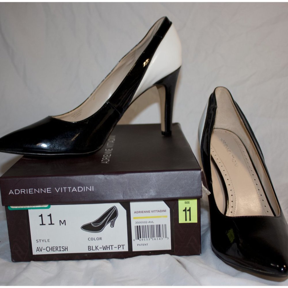 Brand New Adrienne Vittadini Black and White Heels